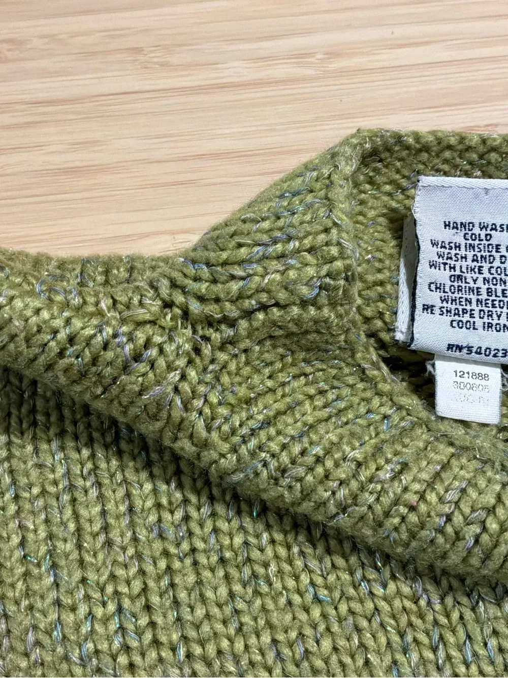 GAP Knit Sweater Olive Green Shimmer 3T